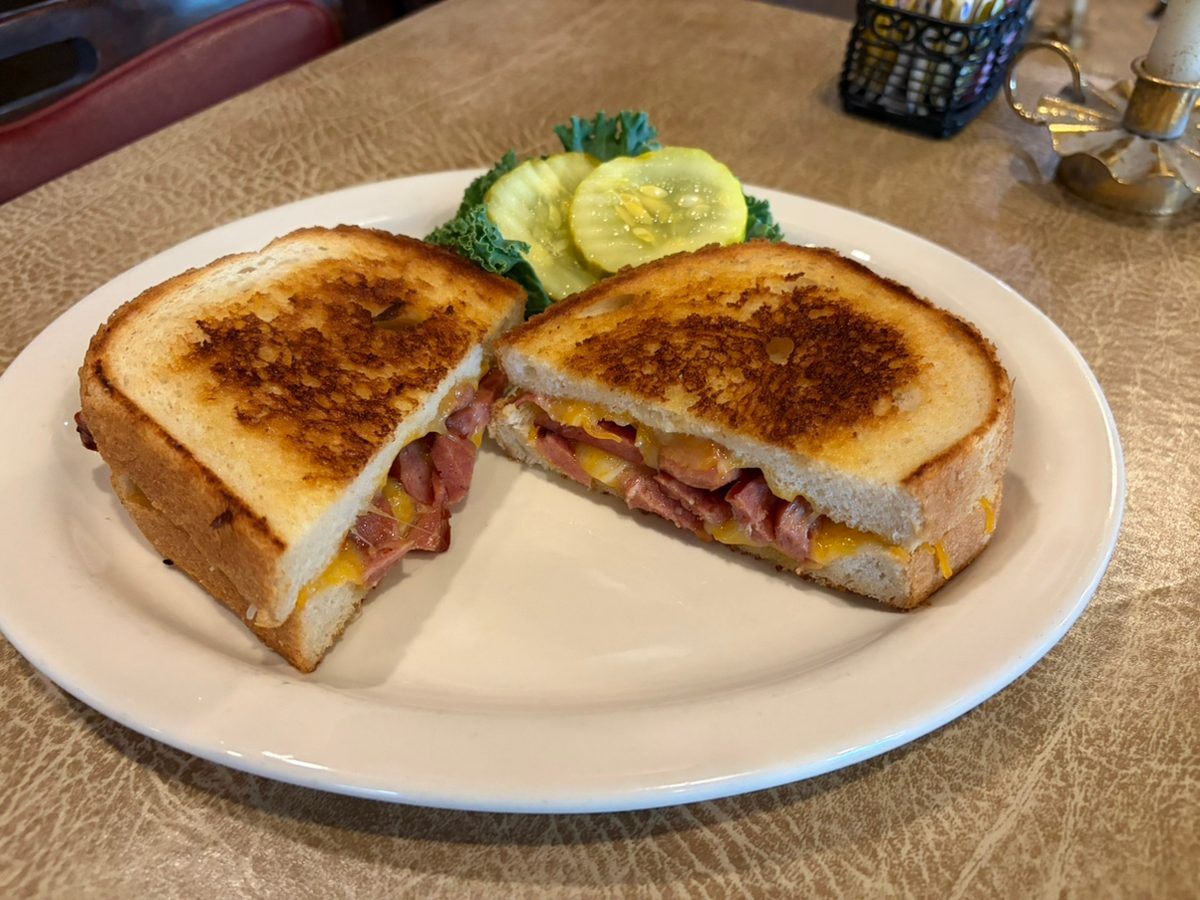 Grilled Monterey & Cheddar Cheese with Andouille Sausage Melt