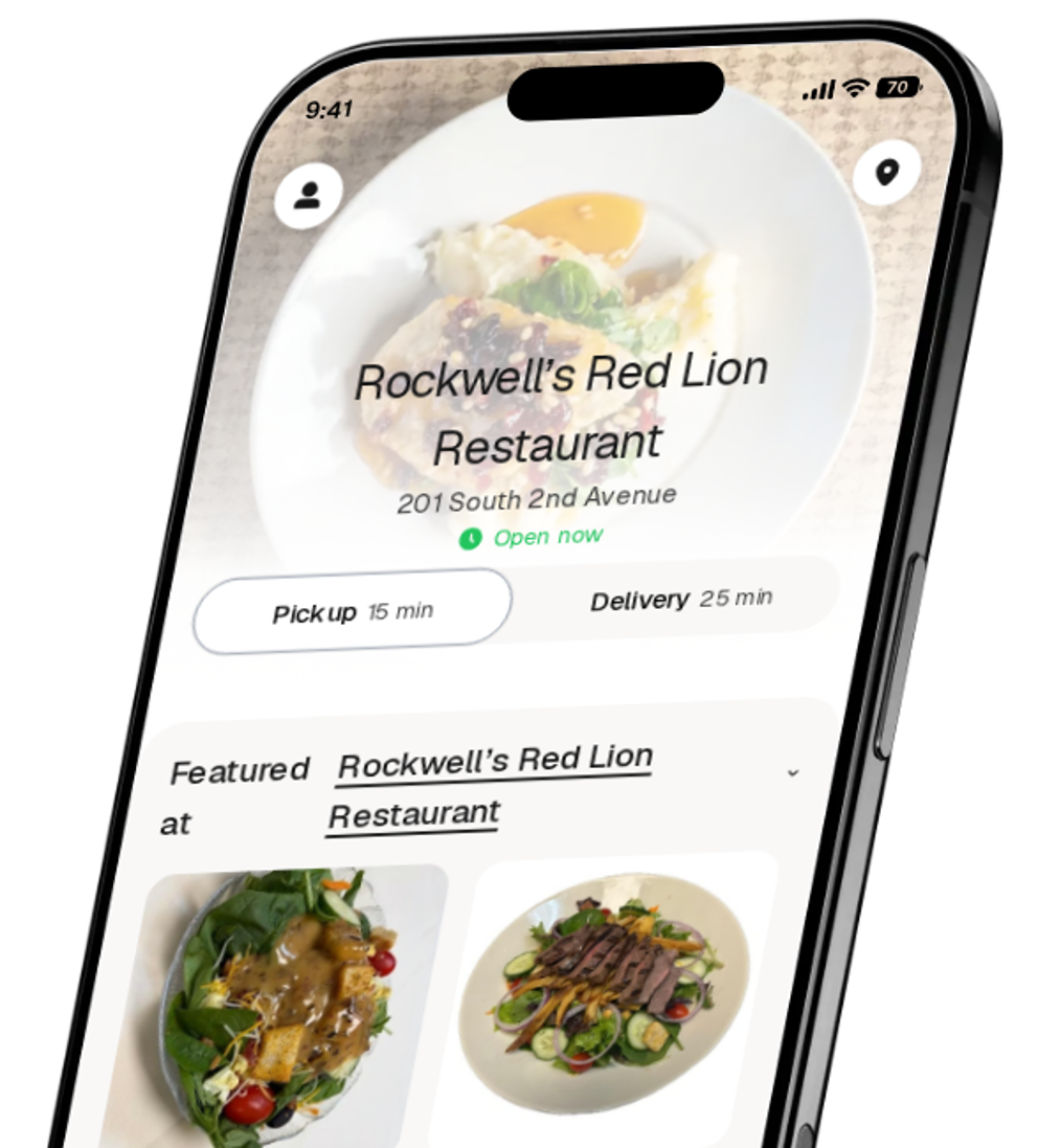 Rockwell’s Red Lion Restaurant app preview