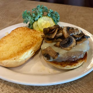 Swiss Mushroom Burger^