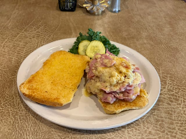 Hot Ham & Red Lion Cheese Sandwich.