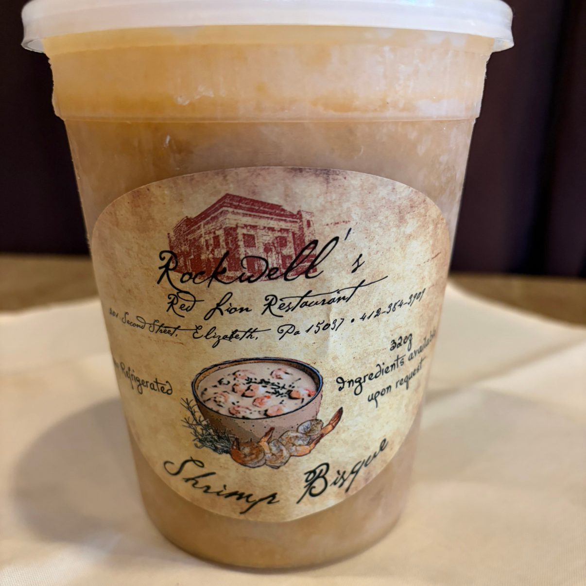 Frozen Shrimp Bisque.