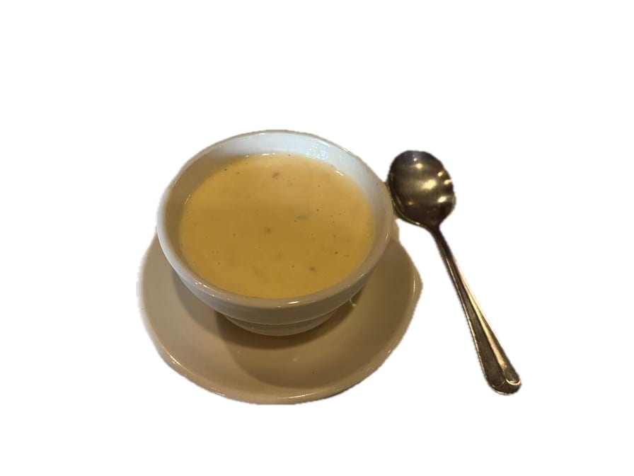 Cup Creamy Pepperjack Crab Soup.