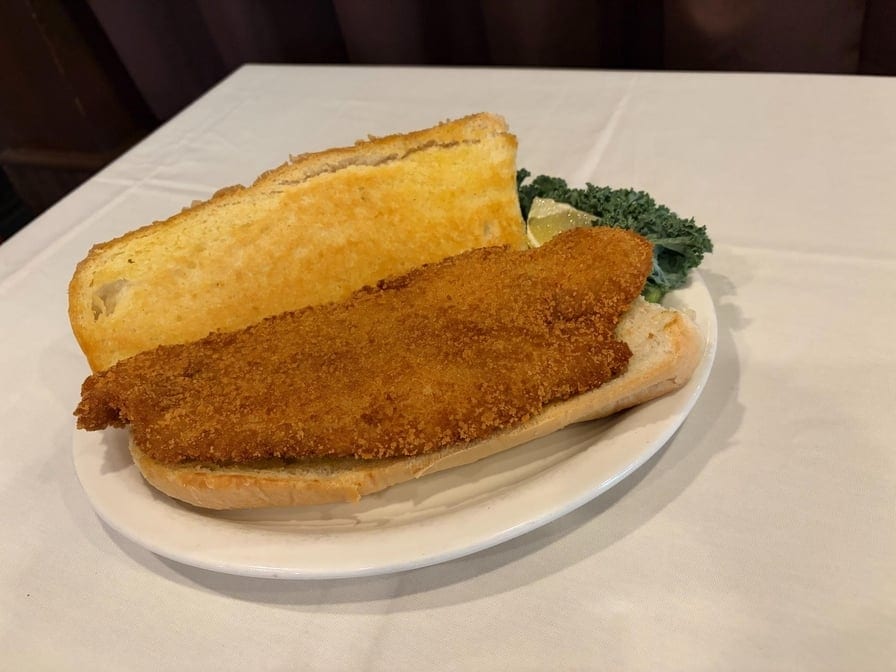 Hand Breaded Fish Sandwich.