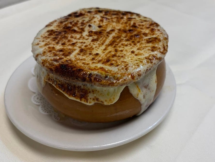 Baked French Onion Soup.