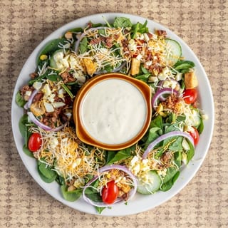 Crock of Soup and Spinach Salad