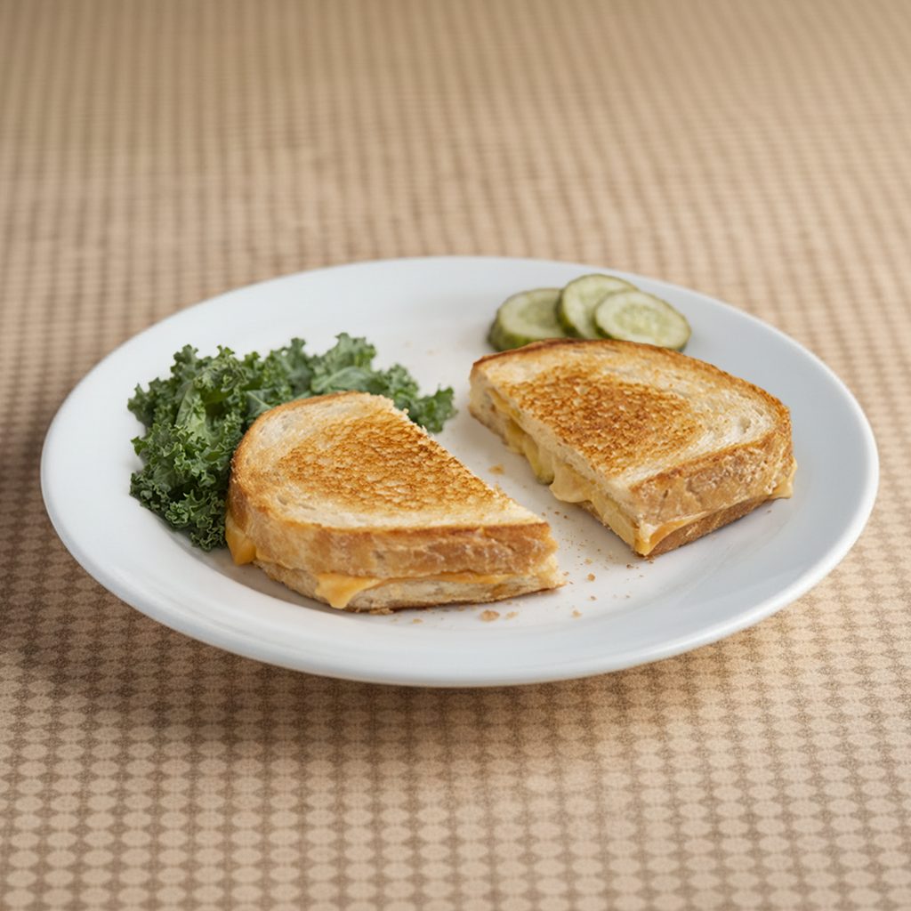 Three Cheese Grilled Cheese Sandwich.
