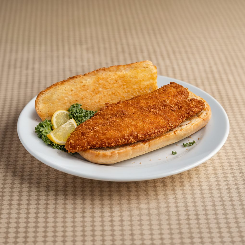 Hand Breaded Fish Sandwich.